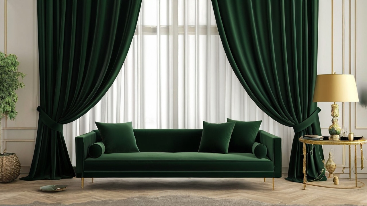 Green Velvet Curtain